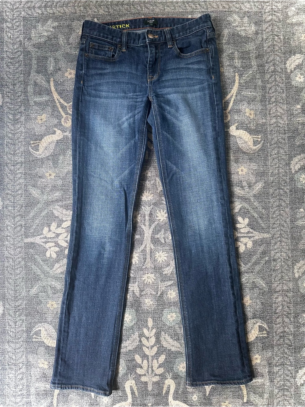 J. Crew 26R Matchstick Dark Wash Stretch Jeans Slim Straight Leg Sz 26